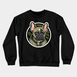 French Bulldog Camouflage Motif Crewneck Sweatshirt